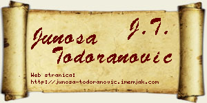 Junoša Todoranović vizit kartica